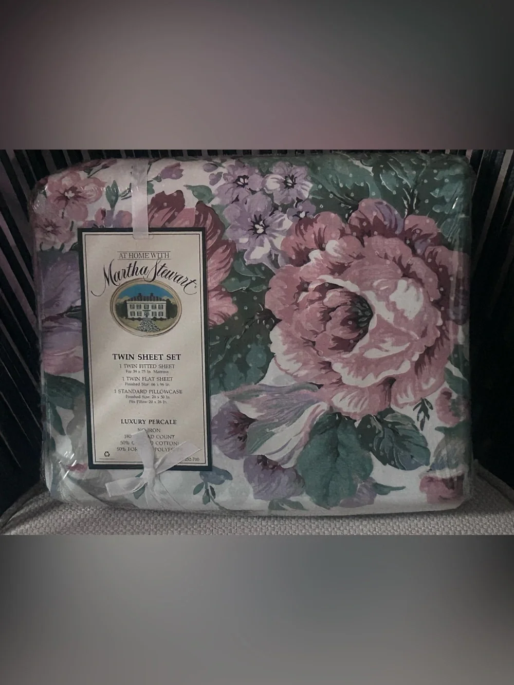 Vintage Martha Stewart “Swiss Garden “Twin Sheet Set